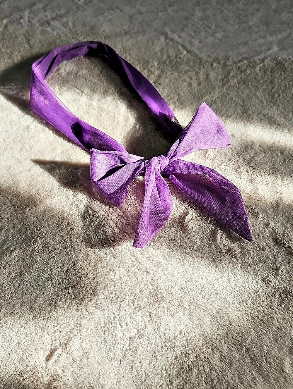 Purple Skinny Scarf